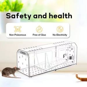 Trampas para roedores transparentes reutilizables 2025 que funcionan sin matar trampas para ratones y ratas atrapadas en vivo jaula trampa para ratones humana de plástico - Product Image 5