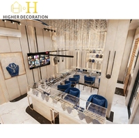 Vitrine de présentation de bijoux de luxe en verre trempé haut de gamme, comptoir de vente au détail, meuble de magasin de bijoux, armoire sur mesure