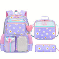 Ensemble de 3 sacs d'école personnalisés avec logo pour enfants, sac à dos pas cher pour garçons et filles avec boîte à lunch et trousse à crayons, vente en gros OEM