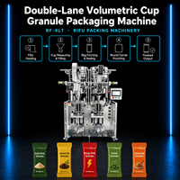 Machine d'emballage volumétrique VFFS à double voie pour granulés, 60-70 sachets/min, pour boissons solides, boissons instantanées, assaisonnements
