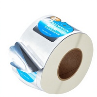 Étiquettes en papier kraft autocollantes personnalisables avec adhésif partiel, conception à déchirure facile, forme circulaire pour usage quotidien