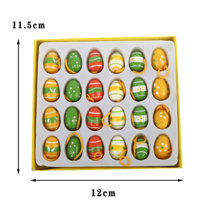 Décorations d'œufs de Pâques en bois, ornements suspendus pour les fêtes de printemps, centre de table, cadeaux pour fêtes à domicile, fournitures de bricolage - Product Image 3