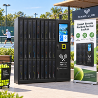 Spor Merkezleri için 7/24 Self Servis Tenis Raketi Kiralama Dolabı (Dokunmatik Ekranlı ve Nakitsiz Ödeme Sistemli)