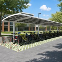 Conception Cantilever peu encombrante, colonnes unilatérales, cadre en alliage d'aluminium, durable, gain de place, accès facile aux vélos