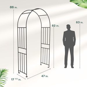 <span class=keywords><strong>Arche</strong></span> de clôture extérieure <span class=keywords><strong>en</strong></span> fer écologique 115*56*231cm, clôture de sécurité robuste, facile à assembler pour cérémonie ou <span class=keywords><strong>mariage</strong></span> - Product Image 6