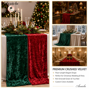 ANNIELU 2026 Falda <span class=keywords><strong>de</strong></span> <span class=keywords><strong>Mesa</strong></span> <span class=keywords><strong>de</strong></span> Terciopelo Verde Esmeralda para Navidad, <span class=keywords><strong>Camino</strong></span> <span class=keywords><strong>de</strong></span> <span class=keywords><strong>Mesa</strong></span> Rojo Borgoña para Decoración <span class=keywords><strong>de</strong></span> <span class=keywords><strong>Mesa</strong></span> en Banquetes, Bodas y Fiestas - Product Image 3