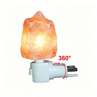 Lampe de sel de l'Himalaya miniature avec prise britannique, petite lampe de nuit portable