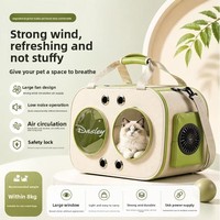 Sac de transport pour animaux de compagnie (chats et chiens) – Ventilateur intégré, respirant, en tissu Oxford, grande capacité, sac à dos bandoulière pour utilisation en voiture
