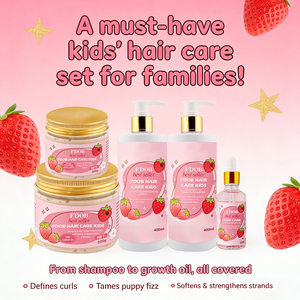 Sulfatfreies Kinder-Haarpflegeset Kokosnussöl-Shampoo Leave-In Conditioner Kantenkontrolle Definiert Locken Bändigt Frizz Sanft Pflanzlich - Product Image 4