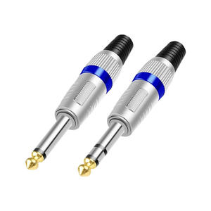 Gold Plated <b>Swiss</b> Metal 6.35mm Mono Audio <b>Plug</b> 6.5mm Dual Core Microphone Sound Card Connector Phone <b>Plug</b> 1 Pin - Product Image 2