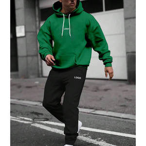 High Quality Autumn <strong>Custom</strong> Logo Two Piece <strong>Suits</strong> Solid Color Plain Jogging Track <strong>Suits</strong> Tracksuit Hoodie Men Sweatsuit Sets - Product Image 6