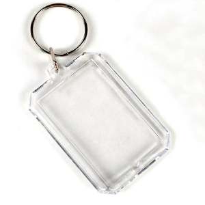 DIY Clear Octagon Acrylic Photo <b>Frame</b> Keychain - Blank Custom Transparent Keyring for Promotional Gifts - Product Image 2