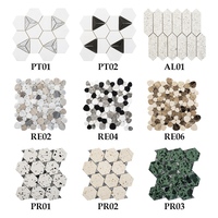 Mosaïque de marbre pour murs et sols, motifs floraux multicolores, décoration pour hôtels et villas, projets de décoration