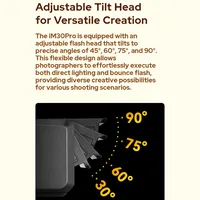Flash d'appareil photo mini GODOX iFlash IM30 Pro ISO 25-1600 GN15 avec fonction manuelle/automatique et affichage sur griffe porte-accessoire