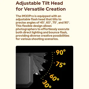 GODOX <span class=keywords><strong>IFlash</strong></span> IM30 Pro Mini-Kamerablitz ISO 25-1600 GN15 Blitzschuh-Display Manuelle/Automatische Funktion für - Product Image 3