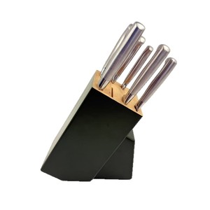 Porte-couteaux en bois 21x12x23cm, support de rangement durable pour couteaux, pour usage en cuisine - Product Image 1