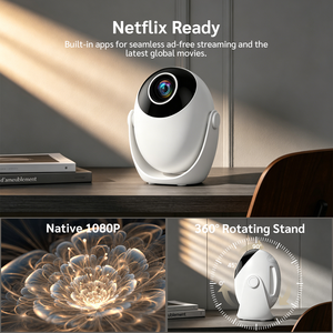 Mini projecteur vidéo intelligent HD Q3, 300 lumens ANSI, 720P, prend en charge 1080P <span class=keywords><strong>4K</strong></span>, WiFi6, projecteurs de cinéma maison, lecteur multimédia - Product Image 3