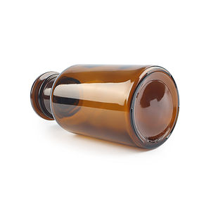 Bouteilles en verre ambré à large ouverture de 30 ml à 1000 ml pour comprimés, avec couvercle en verre, type flacon d'apothicaire - Product Image 4