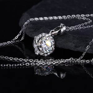 Collier en diamant <span class=keywords><strong>moulin</strong></span> à <span class=keywords><strong>vent</strong></span> 18k véritable or blanc massif VVS1 D clarity Lab Grown Diamond Eternity Luxury Fine Jewelry Necklace - Product Image 3
