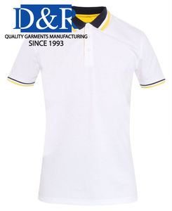 เสื้อกอล์ฟผู้ชายป้องกันการหดตัวแขนสั้นลายทางเสื้อยืดพอดีตัวปกติเสื้อกอล์ฟผ้าเจอร์ซีย์ - Product Image 4