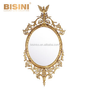 <span class=keywords><strong>Espejo</strong></span> con Marco de Latón <span class=keywords><strong>Dorado</strong></span> Ornamentado de Estilo <span class=keywords><strong>Barroco</strong></span> Antiguo para Decoración de Paredes - Product Image 5