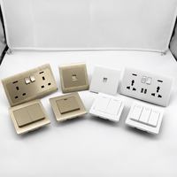 Yüksek kaliteli elektrik malzemeleri Dimmer anahtarı Pc boyama renk duvar anahtarları ve prizler elektrik