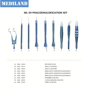 Instruments chirurgicaux ophtalmiques ML-S9 ensemble de phacoémulsification ML-S21 ensemble de chirurgie de la cataracte ML-S15 ensemble de chirurgie à petite kerf
