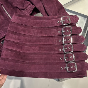 2025 Spring and Summer Sexy <strong>Leather</strong> <strong>Short</strong> Dress Real Sheepskin <strong>Leather</strong> Skirts Women's Black <strong>Leather</strong> Skirt - Product Image 1