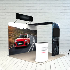 บูธจัดแสดงสินค้าอลูมิเนียม10x10FT-ปรับแต่งสีได้แบบพกพาขาตั้งสำหรับจัดแสดงนิทรรศการการพิมพ์ CMYK แบบตรง - Product Image 2