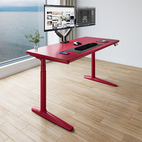 Bureau debout électrique ergonomique multi-couleurs, durable, à double moteur, 3 niveaux, réglable en hauteur pour le bureau