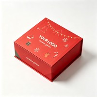 Boîte cadeau de Noël de luxe de haute qualité avec logo personnalisé, calendrier de l'avent, boîte surprise à ouverture surprise