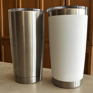 Vaso de Acero Inoxidable con Recubrimiento en Polvo y Logotipo Personalizado, Vaso de Doble Pared con Recubrimiento en Polvo para Café, 20 oz, Vasos de Viaje para Auto - Product Image 2