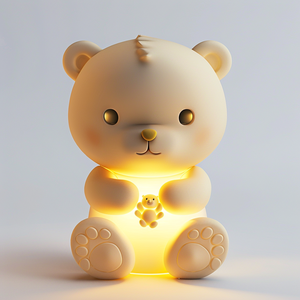 Özel üretici küçük ayı gece lambası sevimli bebek kaliteli hayvan vinil PVC aksiyon figürleri - Product Image 2