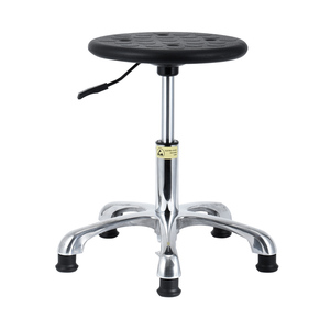Tabouret pivotant antistatique ESD de haute qualité avec assise texturée en PU et pieds fixes, <span class=keywords><strong>chaise</strong></span> de laboratoire pour la biologie, l'industrie pharmaceutique et l'ameublement <span class=keywords><strong>d</strong></span>'atelier - Product Image 1