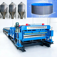 Dalgalı Plaka Tahıl Deposu Oluklu Su Deposu Tahıl Silosu Yapım Makinesi Çelik Silo Panel Rulo Şekillendirme Makinesi