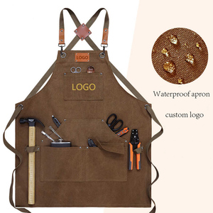 <span class=keywords><strong>Delantal</strong></span> <span class=keywords><strong>de</strong></span> jardinería artesanal con múltiples bolsillos <span class=keywords><strong>de</strong></span> lona gruesa, <span class=keywords><strong>delantal</strong></span> <span class=keywords><strong>de</strong></span> herramientas mecánicas para barbacoa - Product Image 2