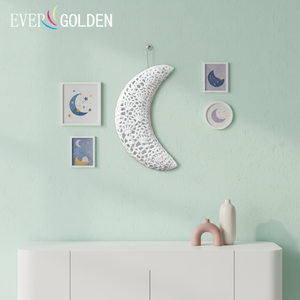 EVER GOLDEN - Decoración para Fiestas Islámicas de Ramadán, Luna Creciente, Mubarak, Guirnalda Colgante de Algodón de 30 cm - Product Image 2