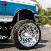 Jantes directionnelles forgées polies à performance modifiée DW, 20, 22, 24, 26 pouces, à déport profond, compatibles avec les Ford F250, Silverado, jantes de style RAM