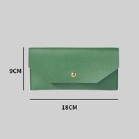 Dompet Kulit PU Modis untuk Uang Tunai, Cek, dan Uang Kertas, Tempat Penyimpanan Uang untuk Wanita, Amplop yang Dapat Digunakan Kembali, Dompet Anggaran dengan Kancing