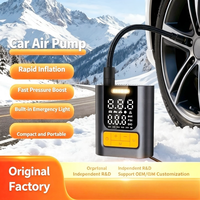 Pompe à air portable pour voiture 150 PSI, gonfleur de pneus sans fil, mini compresseur d'air numérique avec lumière LED pour moto, vélo, ballon