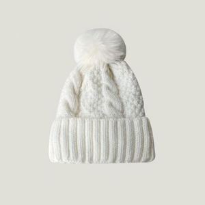 2025 Hot Sale Customize Knitted <b>Hats</b> <b>Warm</b> Plain Women Ladies Winter Faux Fur Ball Pom Pom Fashion White Black Beanie <b>Hat</b> - Product Image 6