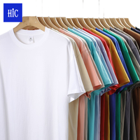 Camiseta de Punto 100% Algodón, Cuello Redondo, Color Blanco Sólido, 220g, Manga Corta Informal, Corte Regular, Estampado Puff, Transpirable, Secado Rápido, CHENXI