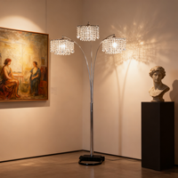 Lampe de sol LED en métal et plastique de luxe |   Lumière Jaune Chaude Moderne de Style Européen Contemporain E27, CRI 95, Installation Facile