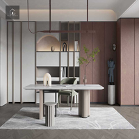 XINGRUO Étagères de bureau modernes sur mesure, armoire et bureau blancs et rouges rouille pour projets d'appartements, d'hôtels et de villas