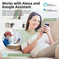 Sonnette de porte avec caméra de sécurité domestique Tuya WiFi, écran OLED 4,3 pouces 1080P, audio bidirectionnel, détection de mouvement instantanée, Android