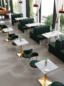 Ensemble de canapés de <span class=keywords><strong>restaurant</strong></span>, tables et chaises sur mesure, mobilier de <span class=keywords><strong>restaurant</strong></span> commercial pour hamburgers, poulet frit, pizza, café - Product Image 3