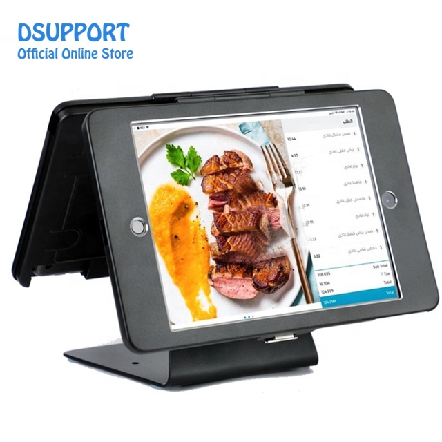 Dual use Screen Anti-Theft Stand for Apple 10.2 and 10.5" iPad Metal Desk Stand with Keylocks for POS Application