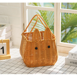 Keranjang Paskah dengan pegangan bunga panen mainan taman Perempuan keranjang anyaman anggur piknik <span class=keywords><strong>Mini</strong></span> hadiah anak-anak bayi laki-laki buah - Product Image 1
