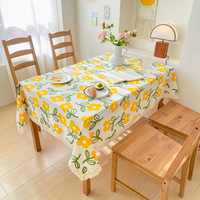 Nappe Rectangulaire Moderne en Coton et Lin, Lavable et Anti-Taches, pour Table à Manger, Décoration Intérieure – Vente en Gros