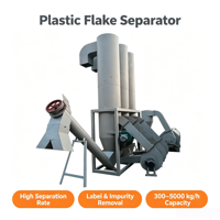 Séparateur d'étiquettes en zigzag pour flocons de PP, PE, HDPE, PET pour ligne de lavage et de recyclage de bouteilles en plastique